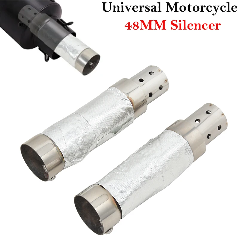 Univerzálny 48 mm motocykel výfukových únikov tlmič DB Killer Znížte vysoký krútiaci moment pri čistení čistenia plynu s nízkou rýchlosťou plynu