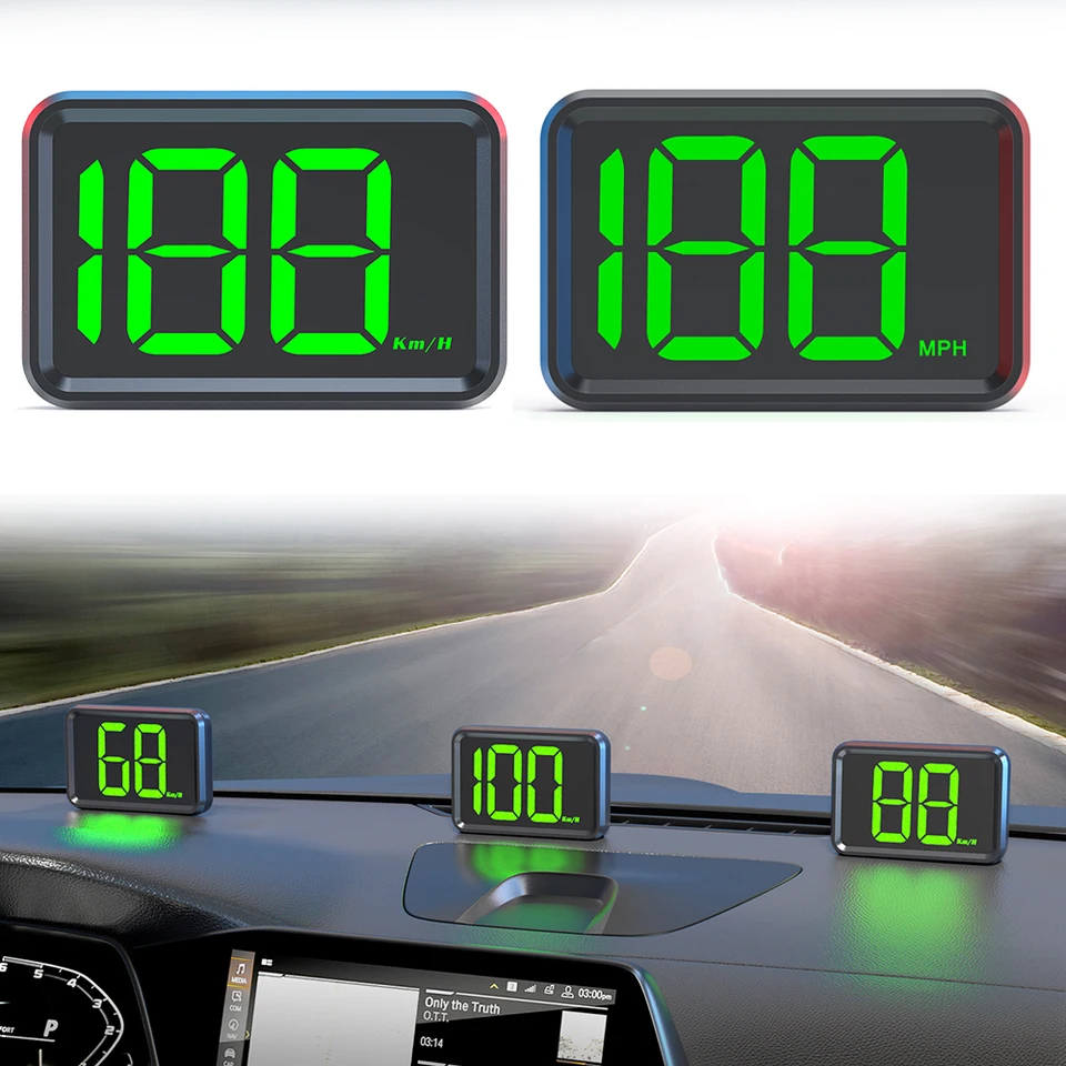 Univerzálny automobil HUD Digital GPS Speedometer Head Up Displej MPH KM/H Overspeed Multifunkčný rýchlomer HD displej HD