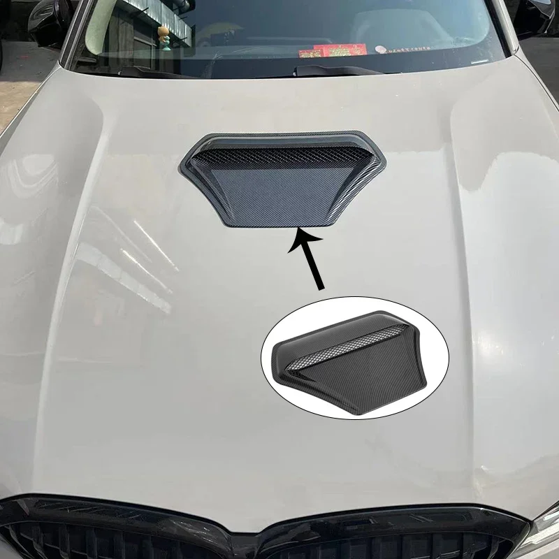 Univerzálny automobilový motor Typ R simulovaný uhlíkovým vláknom ABS Venný kryt motora dekorácie vhodný pre všetky autá