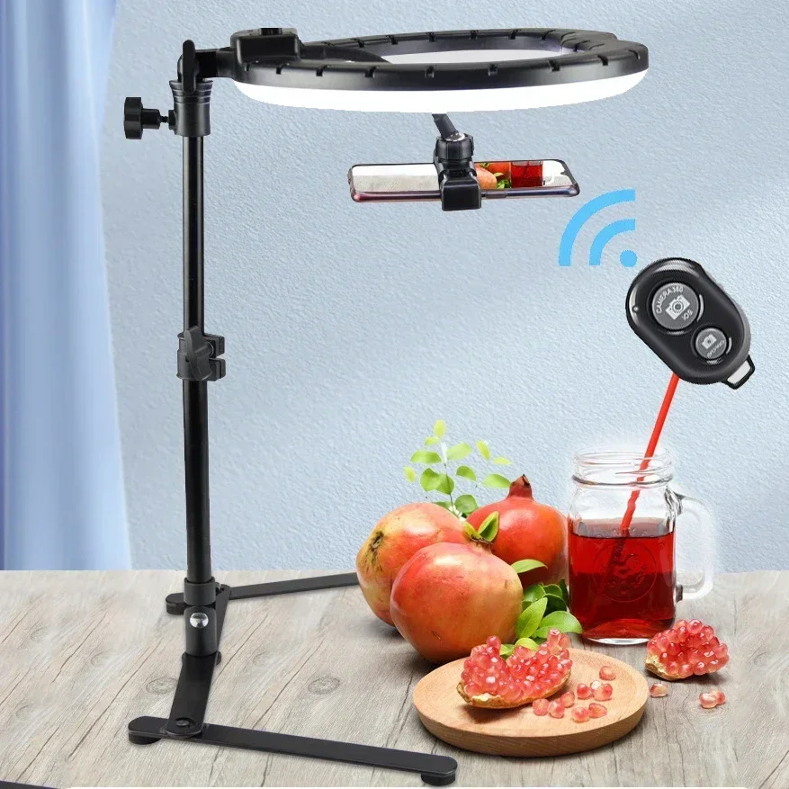 Univerzálny držiak mobilného telefónu pre živé vysielanie fotografovanie Photography Light Telefón RILLOD STIMOD STAND Photo video LED RING LIGHT LAMP