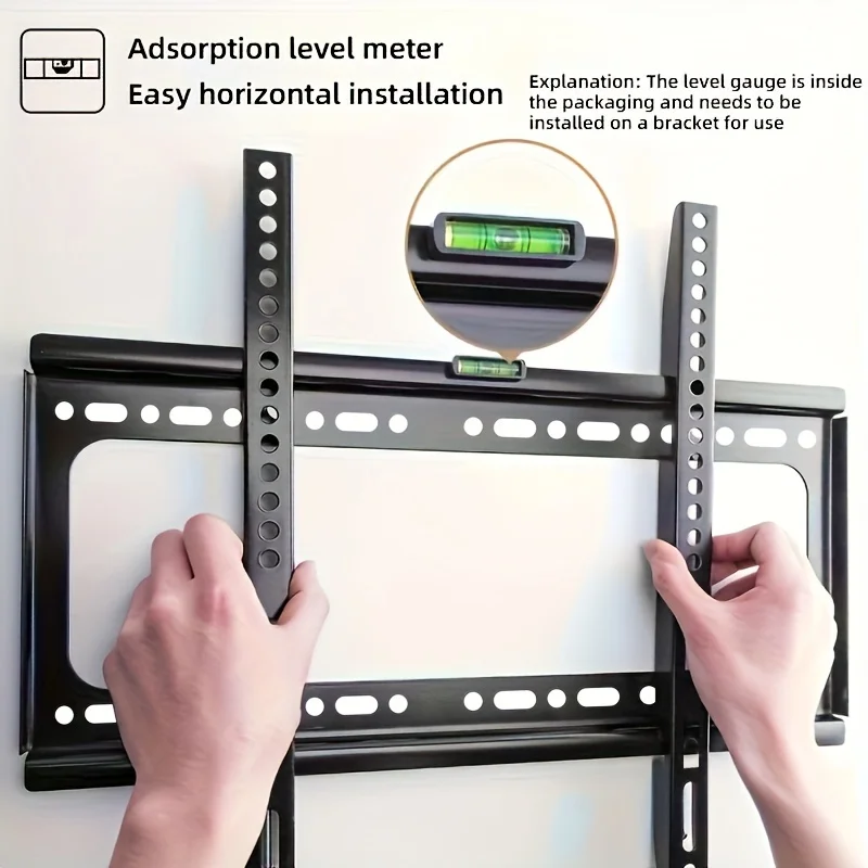 Univerzálny držiak monitora monitora TV Nízko profilu plochý TV Wall Mount 26-60inch Nastaviteľný televízny stojan s úrovňou pre LCD LED TV obrazovky