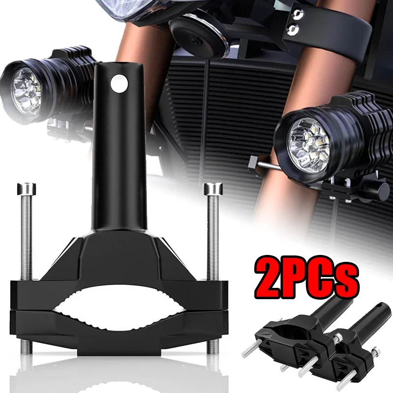 Univerzálny držiak na držiak svetlometového svetlometu Motocykel Modifikovaný nárazník Držiak Spotlight predlžovanie pólu rámu Moto diely príslušenstvo