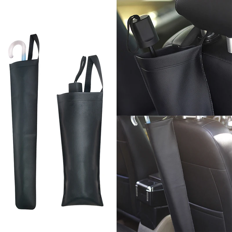 Univerzálny dáždnik s dáždnikom sedadla Back Back Umbrell Storage Bag Kožené auto Umbrella Storage Držiak držiaka Automatické úpravy doplnkov
