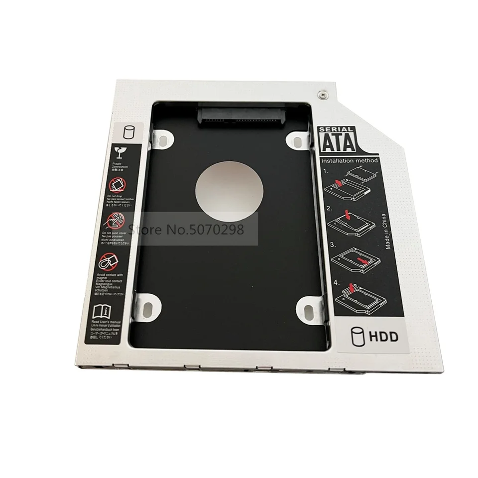 Univerzálny hliník 2. HDD SSD Pevný disk Optický caddy adaptér pre Acer Aspire ES1-523 ES1-524 N16C2 ES15 GUE1N