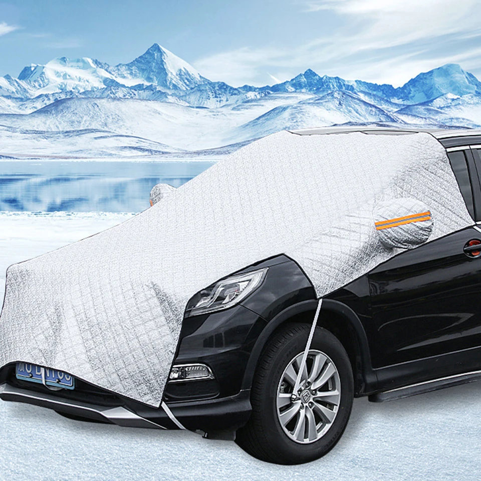 Univerzálny kryt automobilu Snehový chránený chránič polovičného krytu Extra veľký kryt na ochranu pred čelným sklom anti-Frost Hood Sunshade Snowproof