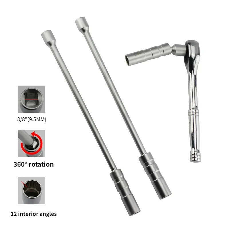 Univerzálny kĺb 14/16 mm otočná magnetická zapaľovacia sviečková zásuvka Kľúč 3/8 