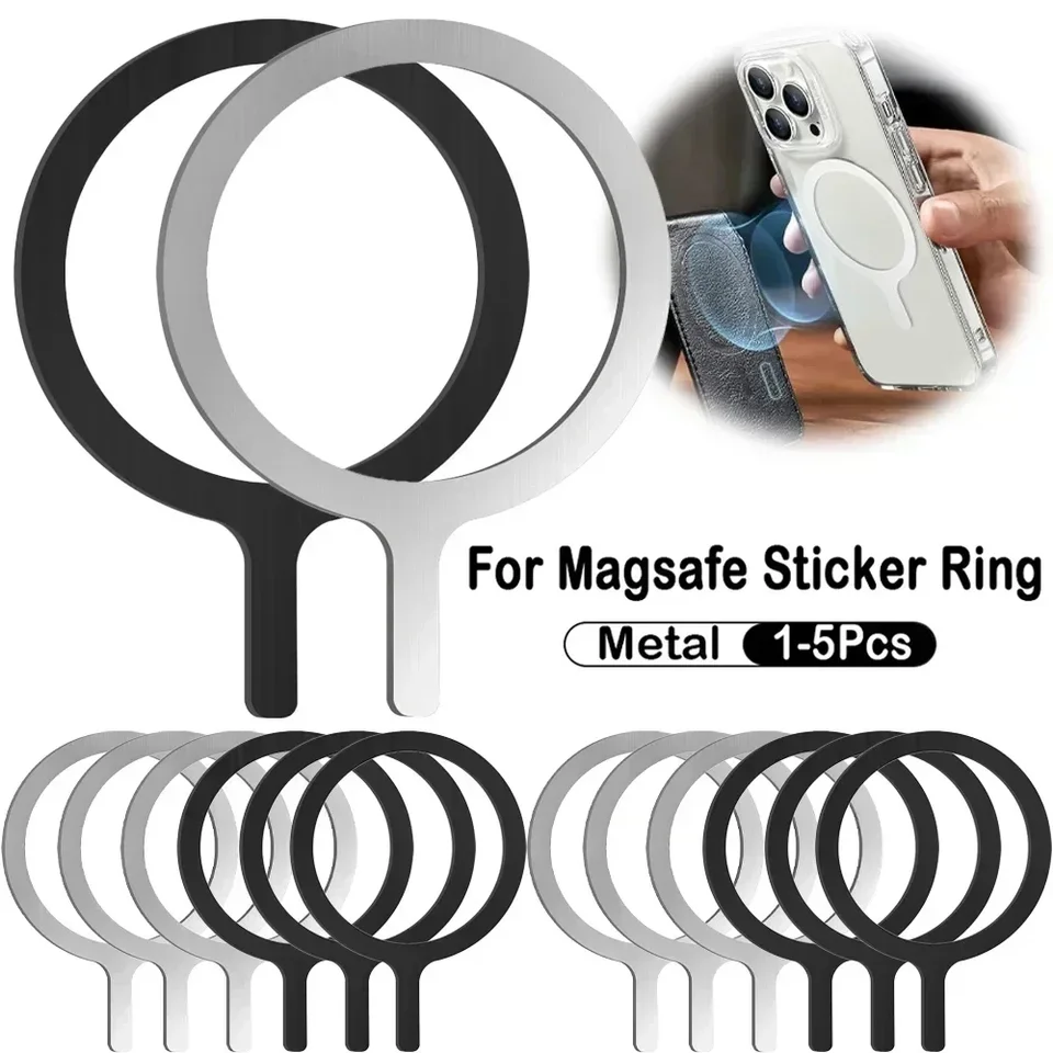 Univerzálny magnetický nálepka Magnetický adaptér Prsteň Vhodný pre Magsafe iPhone bezdrôtové nabíjanie mobilného telefónu Round Metal Plate Ring