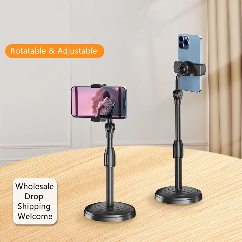 Univerzálny mobilný telefónny stojan na roztiahnuteľný držiak Stabilná vysokokvalitná podpora pre držiaky telefónov iPhone/Xiaomi/Huawei