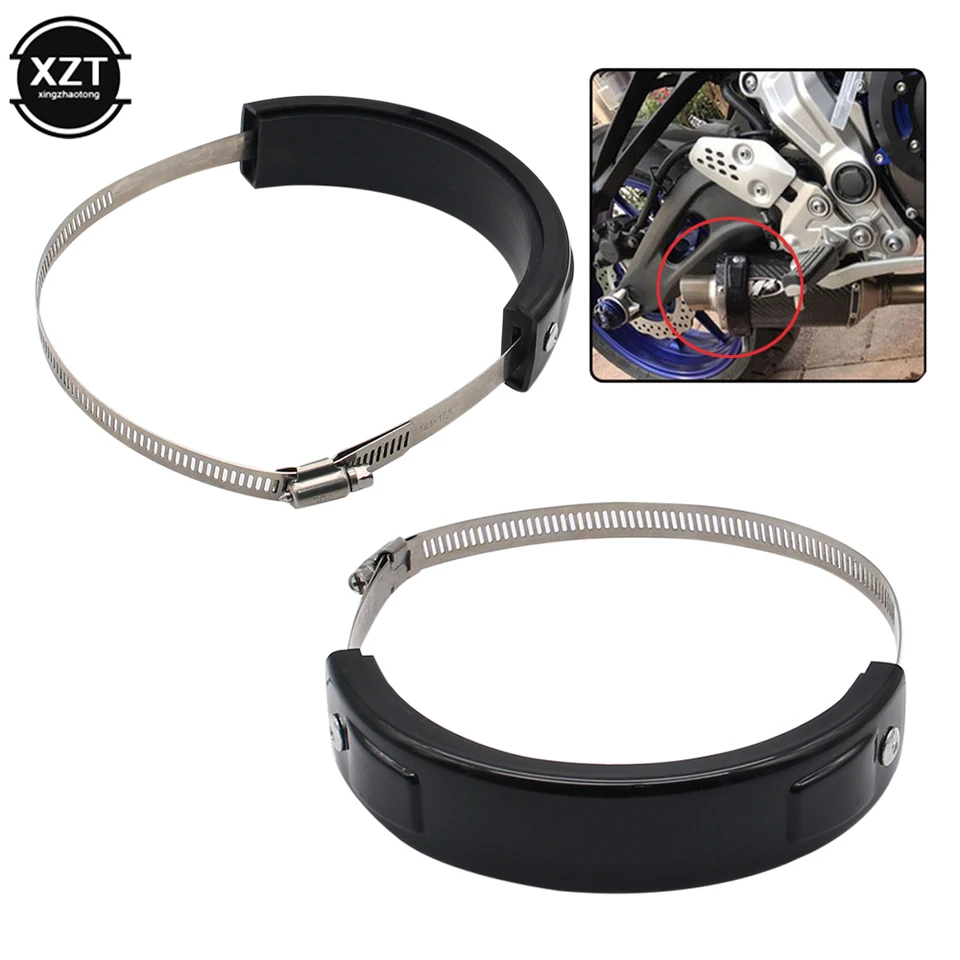 Univerzálny motocykel 100-160 mm okrúhly výfukový chránený výfukový rúrka Upevňovacie krúžky Motocyklové príslušenstvo