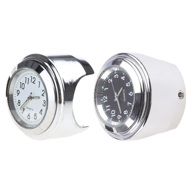 Univerzálny motocykel Bike Clock Prach odolný voči číselníkovi-quartz hodinové vodotesné riadidlá na riadidlách Motocykel Motocykel časový harmonogram F19a