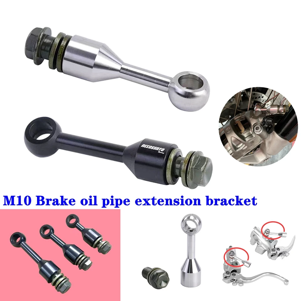 Univerzálny motocykel hydraulický brzdový olej predlžovacia držiak M10 Brzdenie hadice pre Brembo RCS pre Honda Yamaha Suzuki