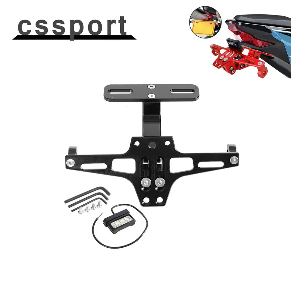 Univerzálny motocykel nastaviteľný poznávacia značka Bracket Fender Eliminator LED svetlo pre Yamaha MT07 MT10 pre Kawasaki Harley Honda