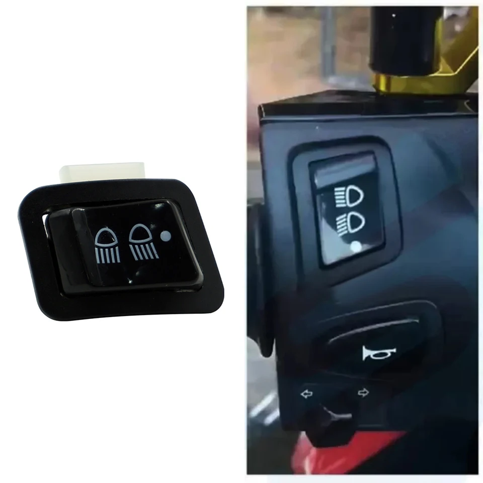 Univerzálny motocyklový svetlomet 3 Way Swtich Start Svetlo svetlometu otočenie rohov gombík Motocyklové spínače dielov