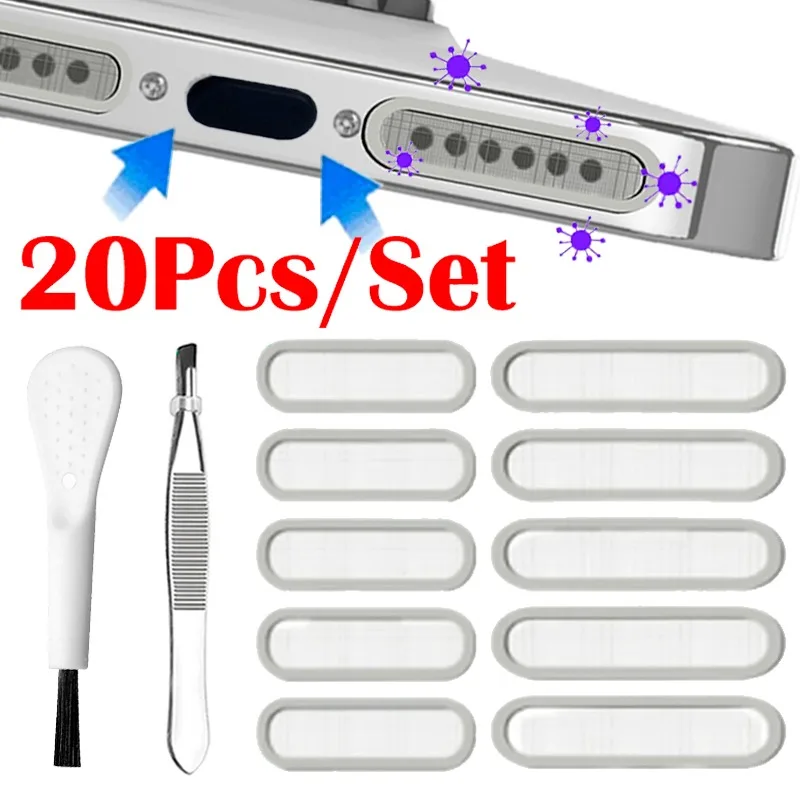 Univerzálny reproduktor mobilných telefónov Dust Prach Mesh Typ C iOS USB Phone Port Protector PUR DUCH pre iPhone Samsung Huawei Xiaomi