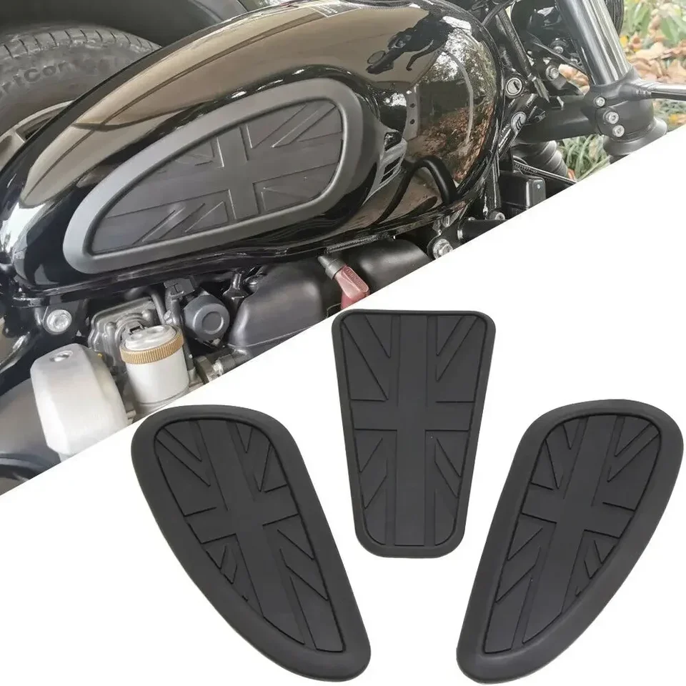 Univerzálny retro motocykel anti sklz Tank Pad Path Pase plynový grip trakčné podložky Protector nálepka pre triumf harley honda yamaha