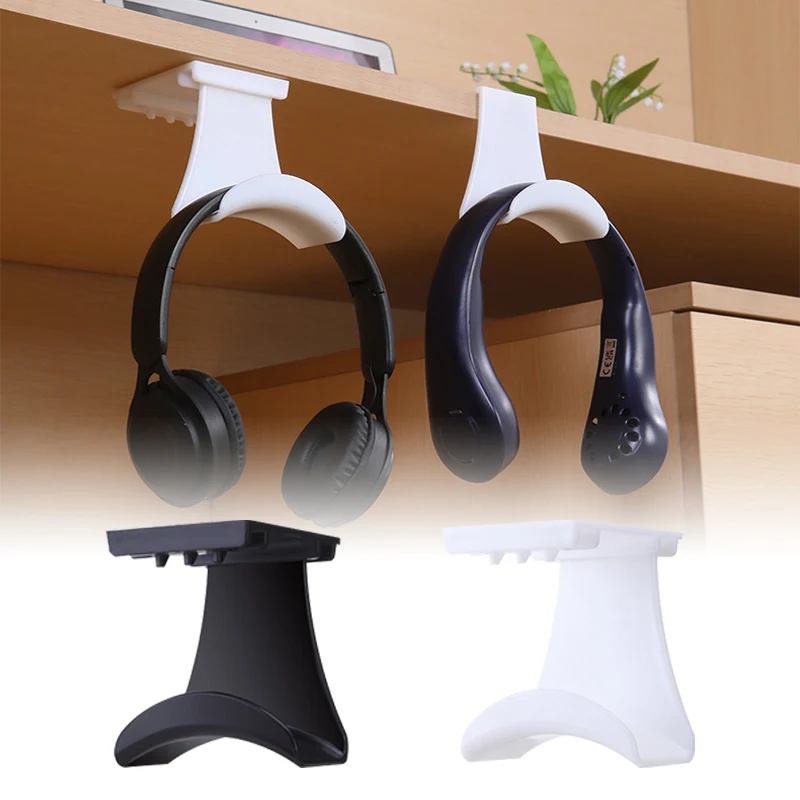 Univerzálny stojan na slúchadlá Adhensive Plast Wall Mount Hanger pod stolovou náhlavnou súpravou podpery pre držiak na hranie hernej držiaka slúchadiel