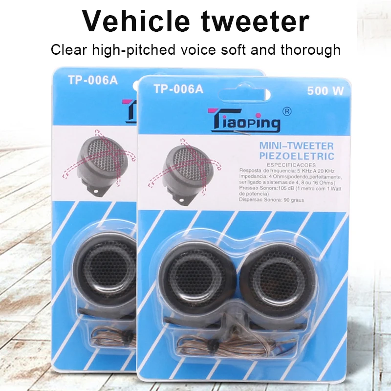 Univerzálny vysoko účinný Mini Dome Tweeter Coil Loudspeaker 2 x 500 W Hlasný reproduktor Super Power Audio Sound pre auto