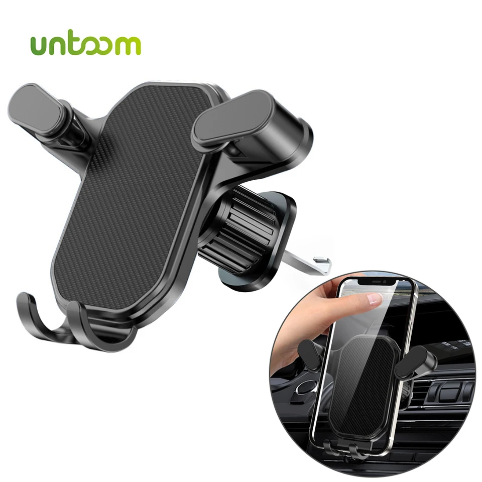 Untoom Gravity Car Phone Držiteľ mobilných telefónov Stánok GPS podporuje auto vzduchové vetrací držiak pre iPhone 13 12 11 Pro Max XR Xiaomi Samsung