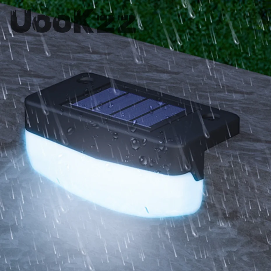 Uookzz LED solárne schodisko Svetlo vodotesná vonkajšia záhradná pasáž nádvorie terasa schodový ľahký svetlo krajina svetlo