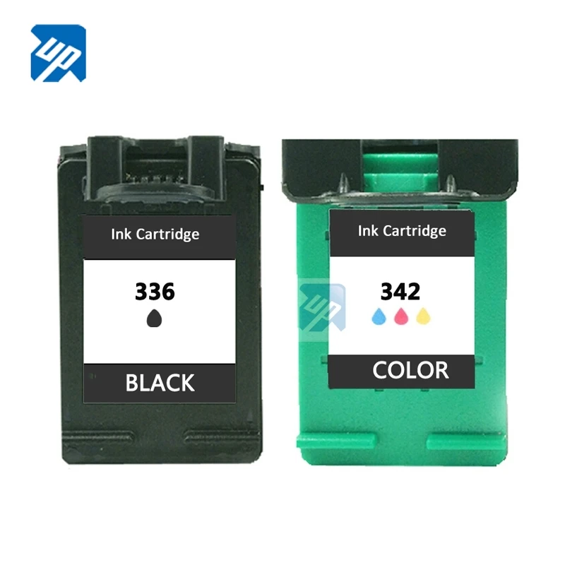 UP Brand 2 X Kompatibilná tlačiareň Atramentová kazeta C9362E C9361E NÁVRHA PRE HP 336 342 pre HP Deskjet 5440/ PSC 1510