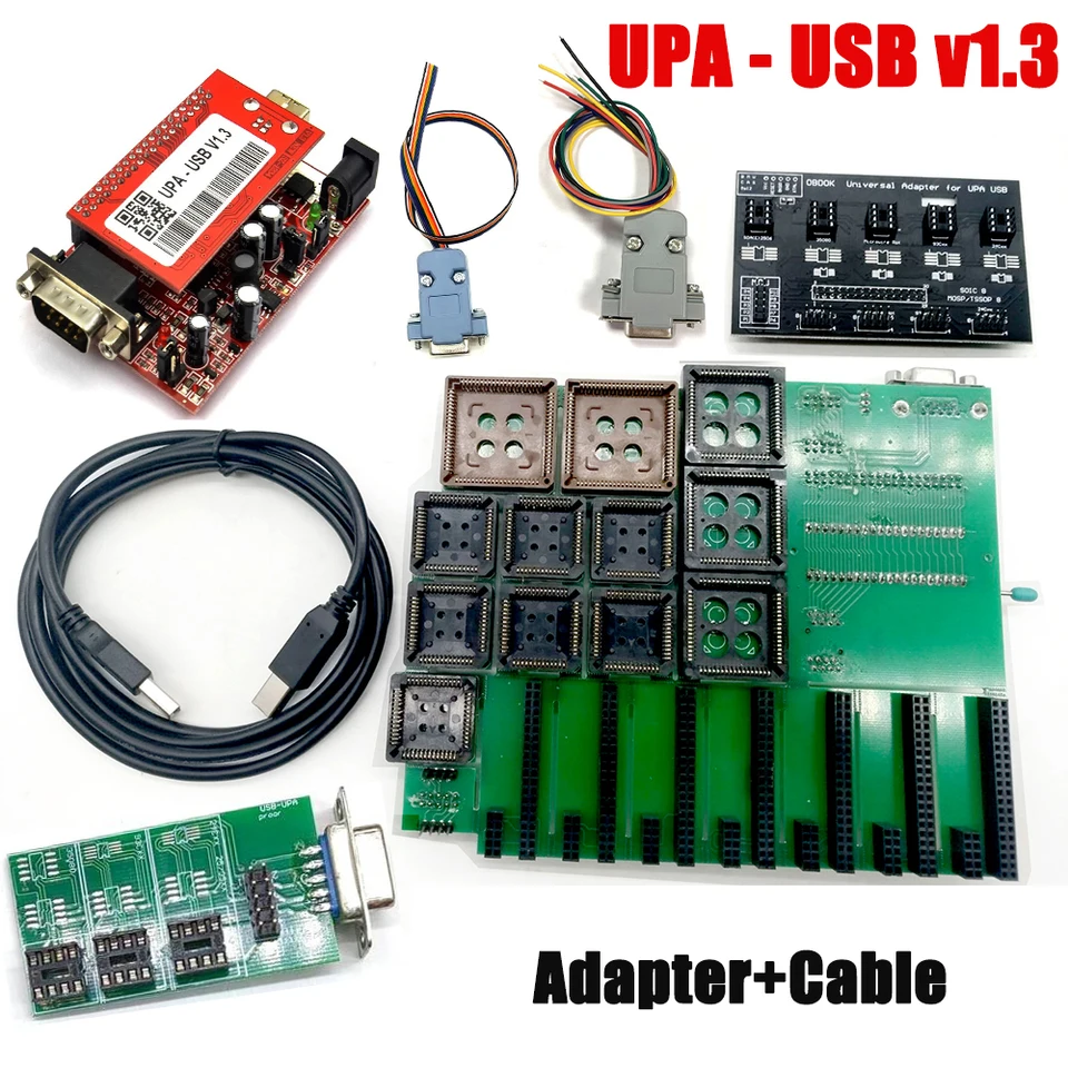 UPA USB v1.3 ECU ladenie programátorov EEPROM Adaptér dosky s konektorom testovacieho kábla UPA-USB 1.3 Hlavná jednotka pre OBD2 Diagnostic