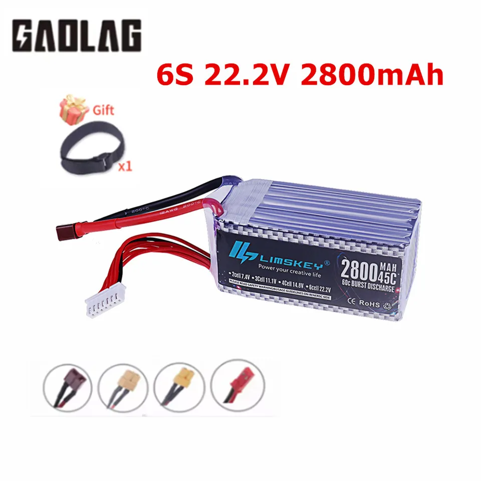 Upgrade 45c 22,2v 2800 mAh lipo Batterry pre RC QuodCopter Cars Lode Drone Suver Parts 6s 2200 mAh 22,2 V Nabíjateľná batéria