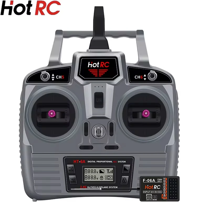 Upgrade HoTRC HT-6A 2,4G 6CH RC vysielač FHSS a 6CH prijímača s krabicou pre FPV Drone RC lietadla RC CAR RC LOT