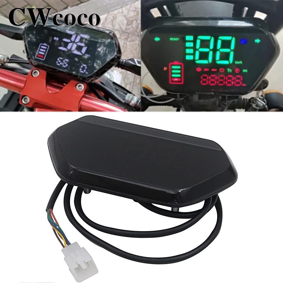 Upravený LED displej Dajiang Meter 48v60v72v Kilometre a rýchlomer pre diely CityCoco Accessories