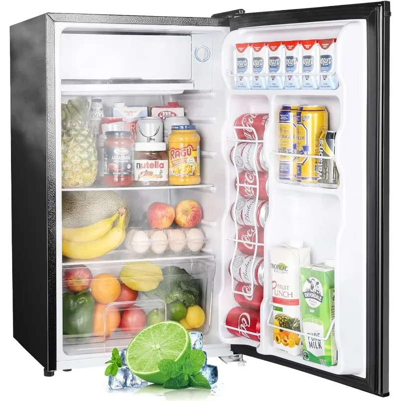 UpStreman 3.2 Cu.ft Mini chladnička s mrazničkou, jednotlivé dvere, nastaviteľný termostat, chladnička pre koľaj, kanceláriu, spálňa