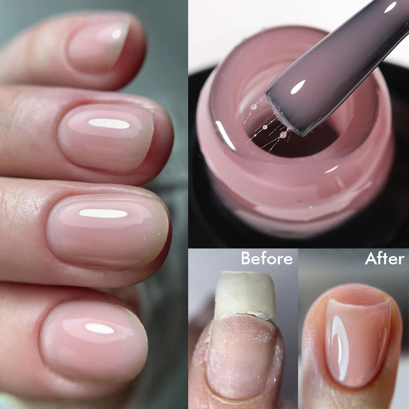 Ur cukor 7 ml farebné vlákno základne základne vlákno gumový gumový gél Trvalá konštrukcia nechtového gélu lak namočte z UV LED gél vanik
