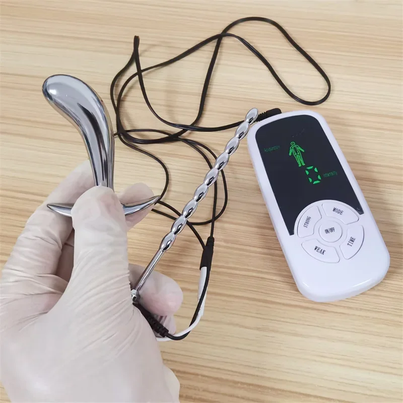 Uretrálna dilatátor znejúca samec koňa Eye Eye Stick Metal Penis Plug Plug Plužná guľôčka Masáž 6 režim