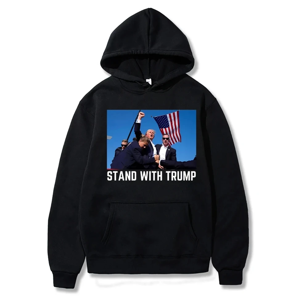 Urobiť Ameriku opäť skvelú Donald Trump Rally Hoodie Trump Shot Shot Strucked mikina s trendy volebné mikiny Trump Jumper.