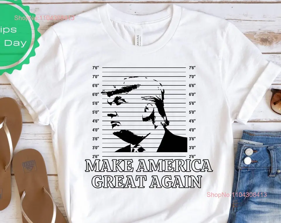 Urobte z Ameriky opäť skvelú Trump vo väzení tričko Donald Mugshot Long alebo Krátke rukávy