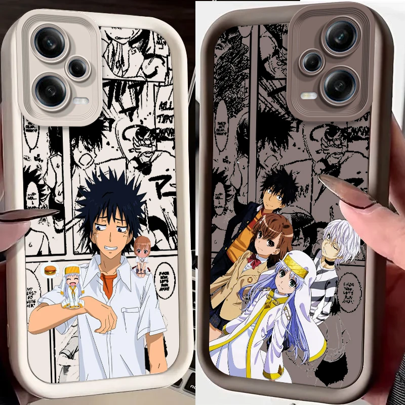 Určitý magický index anime očný rebrík pre Xiaomi Redmi Poznámka 13 12 12C 11S 10 10C 10A 9C 9A Pro 5G Soft Soft Phase Puzdro