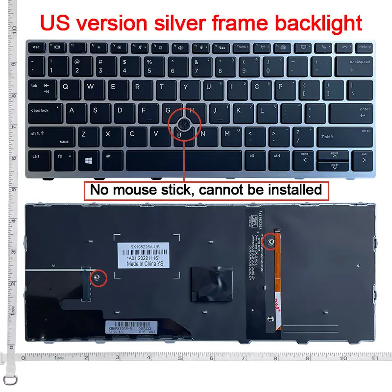 US Bult Nová klávesnica pre HP EliteBook 730 G5 735 G5 830 G5 836 G5 English Laptop Keyboard