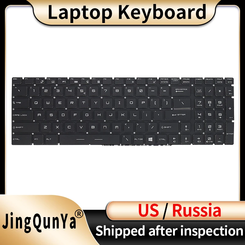 US/RU/Russian RBG Backlit Laptop Keyboard pre MSI GE63VR GE73 GS63 GE73VR 7RF MS-17C1 MS-17C5 MS-16K5 GP75 GP73 Výmena