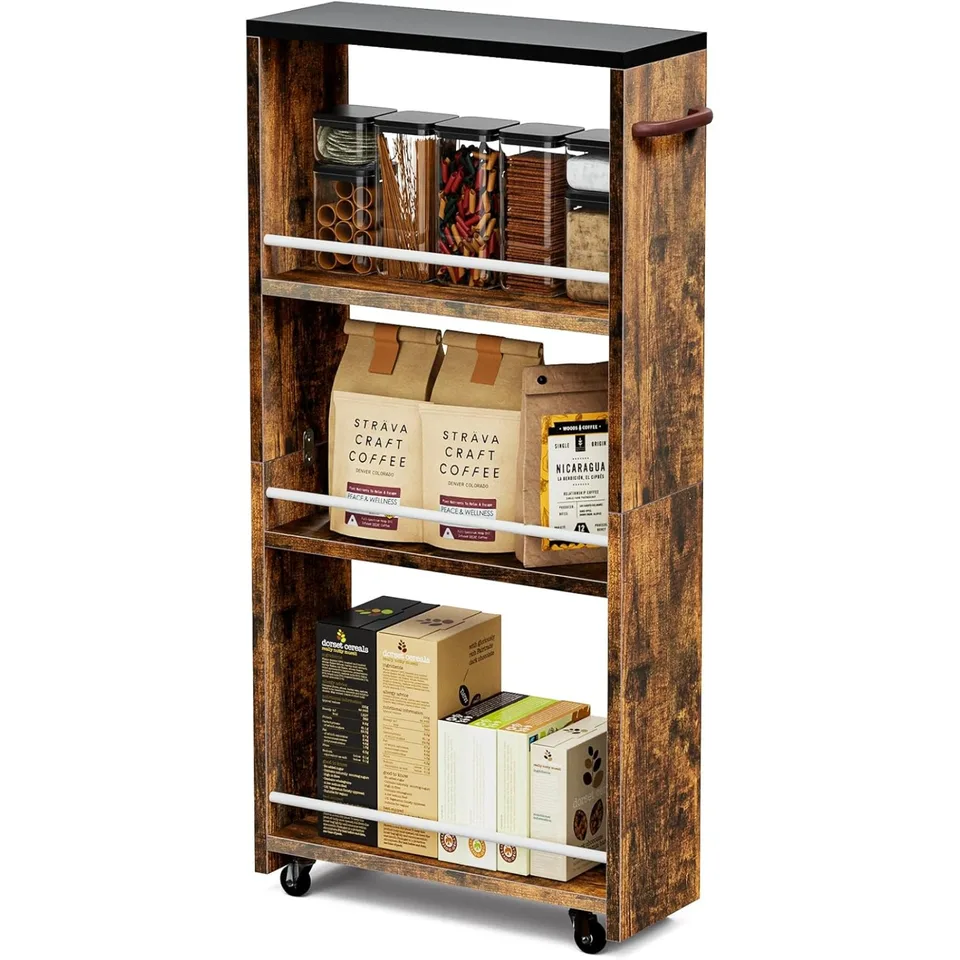US Slim Storage CART - 6 '' široký úzky úložný skrinka pre malé priestory, kuchynské vozíky na kolieskach s úložným priestorom pre úzky