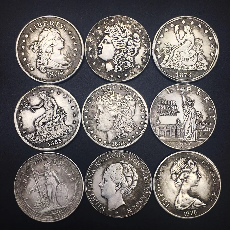 USA Queen Morgan Original Silver Coin Liberty Album Coins