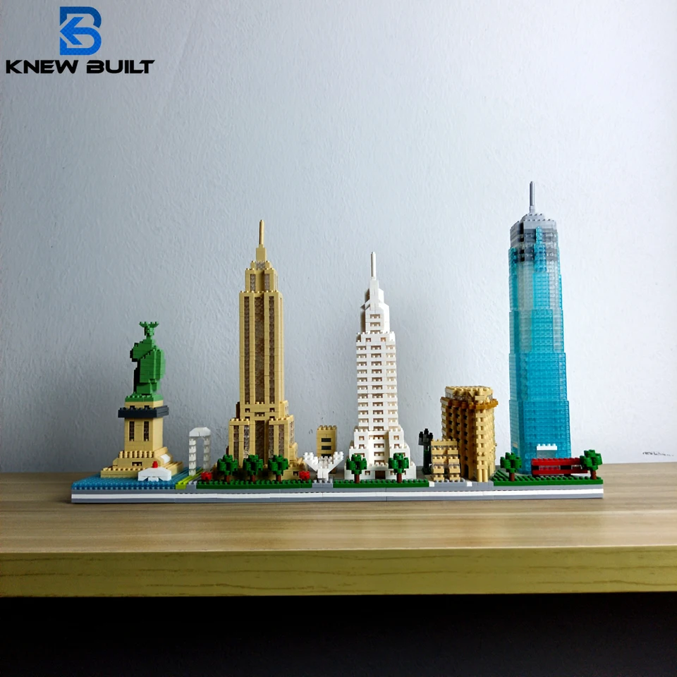 USA slávna architektúra Micro Mini Building Blocks