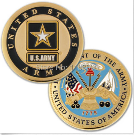 USA Vojenská pobočka Znak insignia medaillion Challenge Coin lacné zvyčajné americké vojenské mince
