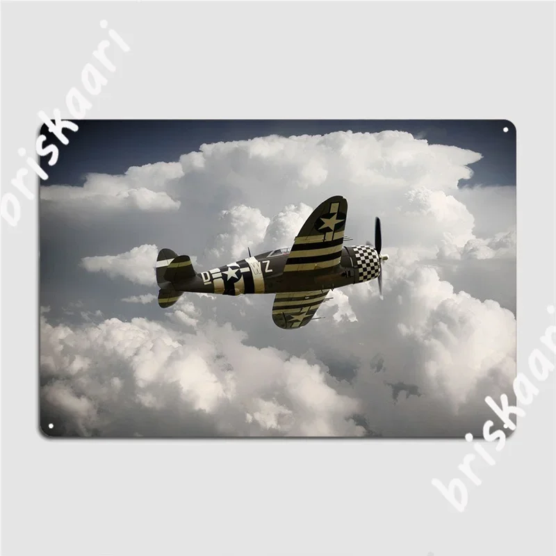 USAF P47 Thunderbolt Metal Plaque Plaque Wall Wall Plaque Classic Cinema Club Party Plaging Plagáty