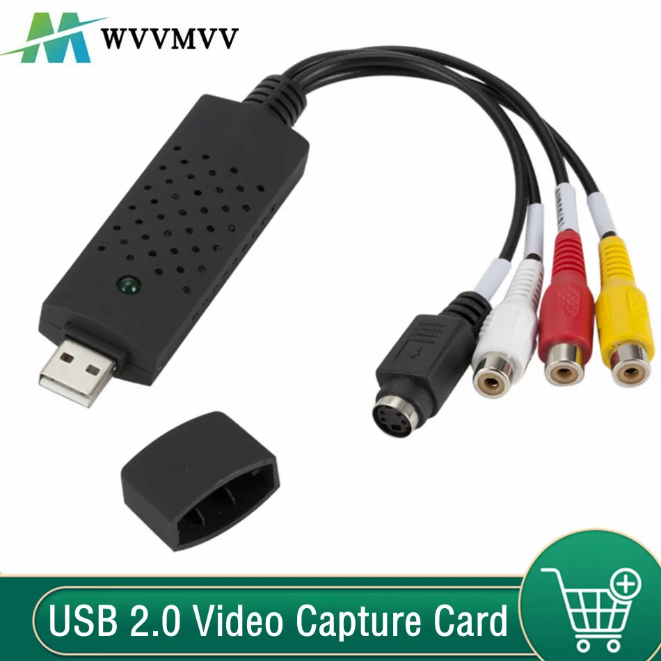 USB 2.0 VHS na DVD Converter Prevod analógového videa na digitálny formát zvukového videa DVD VHS RECORD CATTER CARTA KVALITA PC Adaptér PC