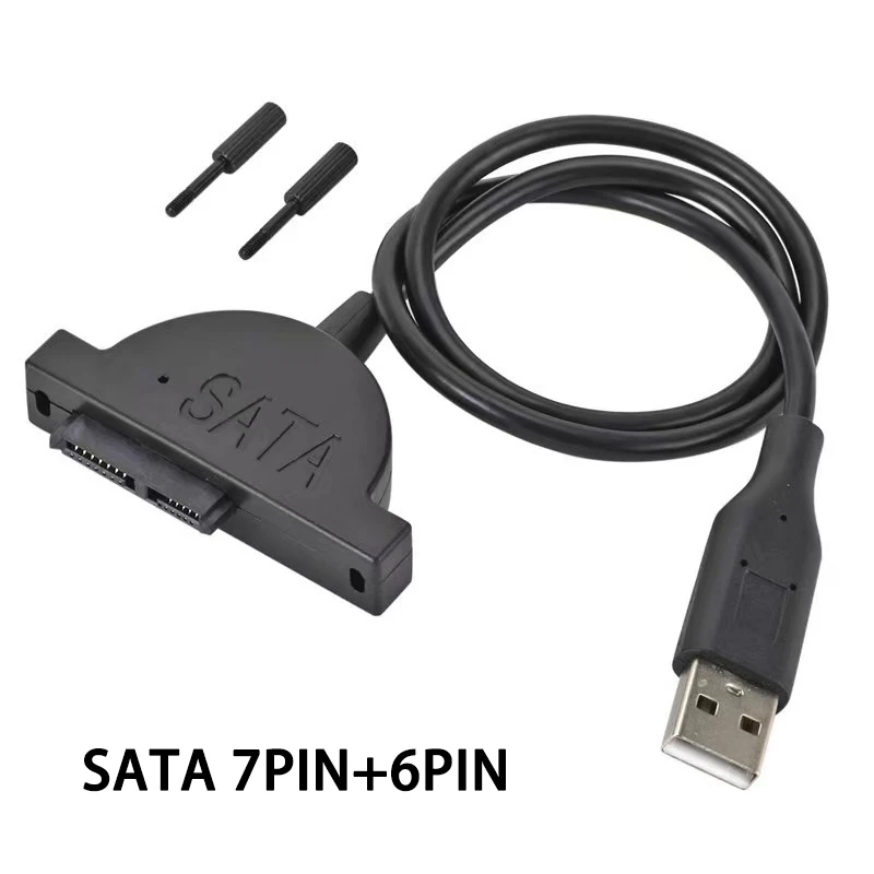 USB 3.0 až SATA 7+6 PIN kábel CD/DVD-ROM Optický ovládač Adaptér prenosový kábel pre prenos prenosu pre notebook prenosu