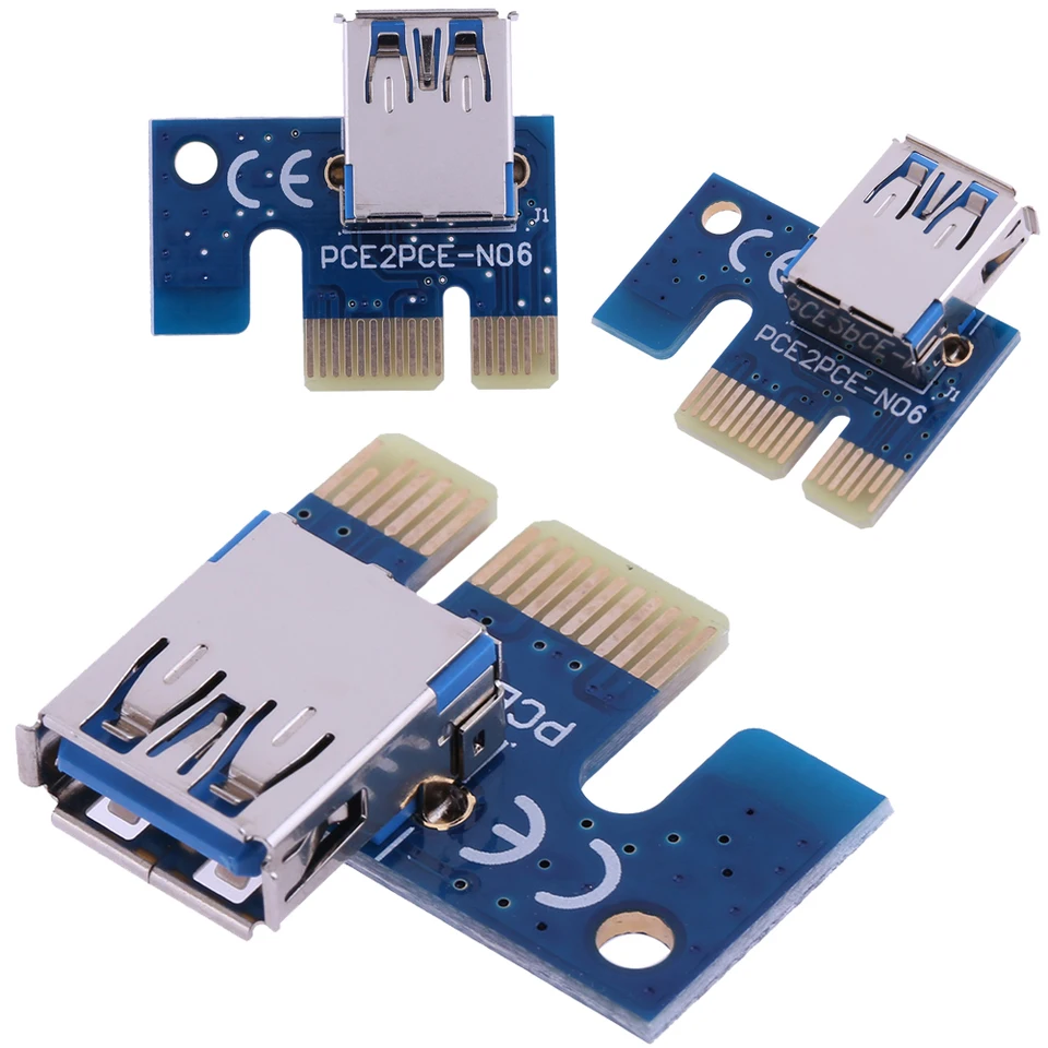 USB 3.0 PCI-E X1 Adapter PCI E X1 Adapter PCIe 1X až USB 3.0 Adapter Card pre PCI Express Risermining BTC Miner Expansion Card Card
