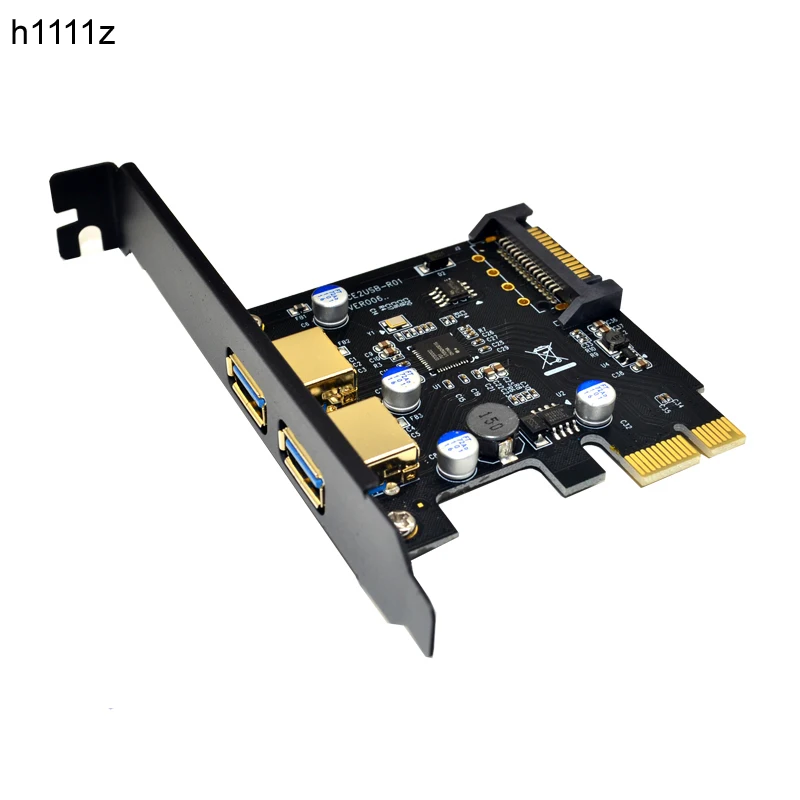 USB 3.0 PCI Express PCIE USB 3.0 Adaptér karty 5 GBPS USB 3.0 PCI-E 2 porty PCI Express Express Expansion Card SATA napájací konektor pre PC