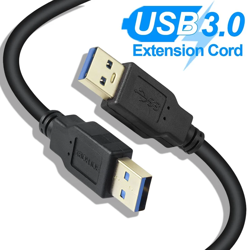 USB 3.0 Rozšírovací kábel Muž na samec USB3.0 2.0 Extender Corn USB USB vysokorýchlostný prenos údajov pre chladič pevného disku pre chladič pevného disku pre chladič pevného disku pre požiar