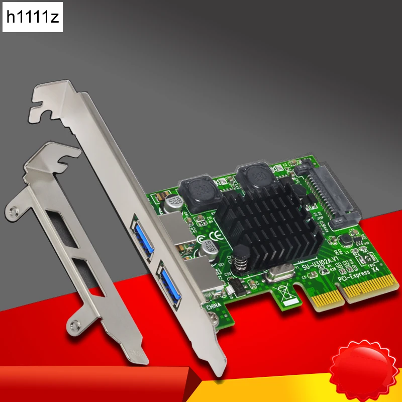 USB 3.1 PCI Express Card 2-ports SuperSpeed ​​USB 3,1 10 Gbps Raiser Adapter PCIE PCI-E 3,0 X4 ASMedia ASM3142 ČIPSET pre pracovnú plochu