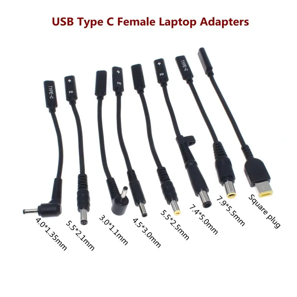 USB 3.1 Typ C PD napájací adaptér prevodník DC kábla konektora Kábera konektora 5,5 x 2,5 mm muž pre adaptér laptop ASUS Toshiba