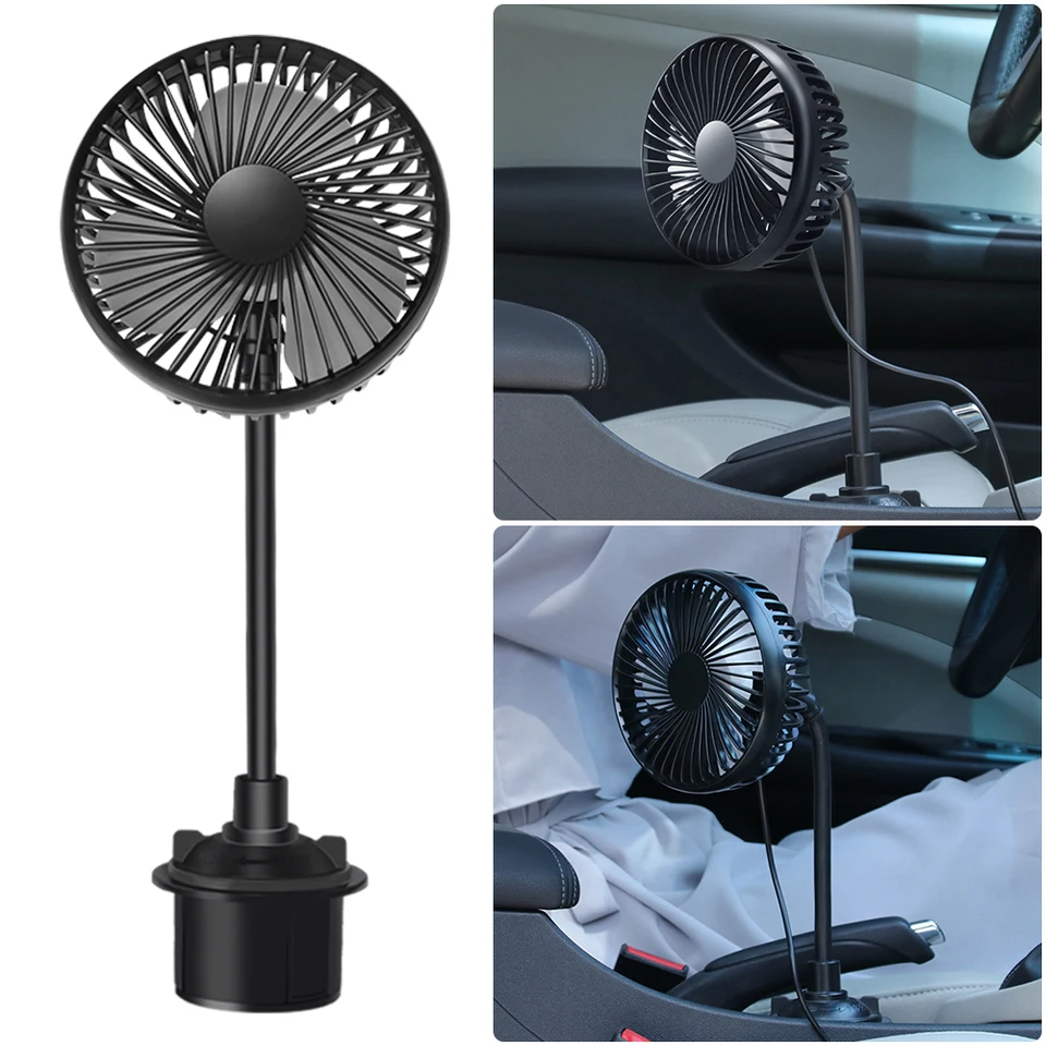 USB 3 -rýchlostné chladiace ventilátor Venný ventilátor VEĽKÝ TICHÁ AUTOMÁLNE VENTILÁR O ROTATIBLE PRE AUTO VAN TRUCK SUV RV