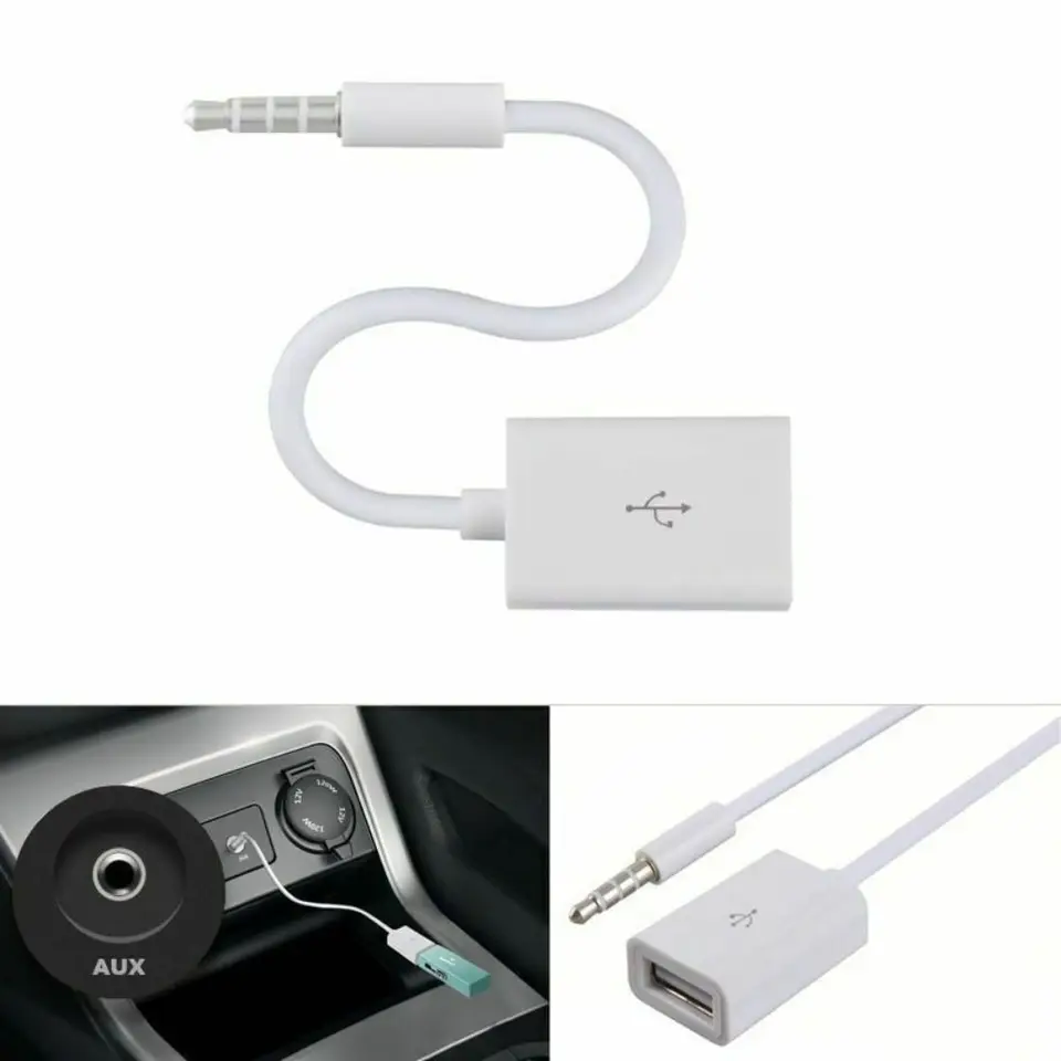 USB až 3,5 mm auto aux na USB prenosný automobil Audio kábel USB Adapter kábel Jack Hudba Hudba Audio Player Player Converter Converter